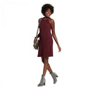 🌻 XHILARATION Burgundy Knit Sweater Dress